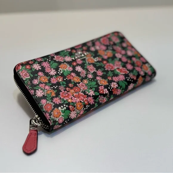 COACH 3pc Floral Sierra Satchel Handbag w/Wallets  Posey Cluster Coated Canvas - Picture 13 of 15